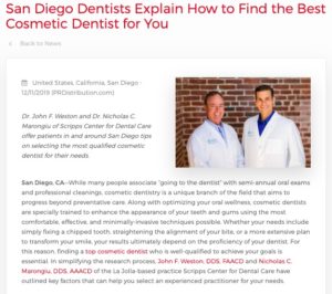 San Diego Dentists Give Tips on Finding the Best Cosmetic Dentist