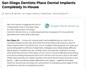 La Jolla Dental Practice Offers One-Stop Shop for Dental Implants