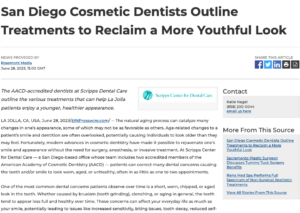 La Jolla Cosmetic Dentists Detail Minimally Invasive Treatments to Look Younger