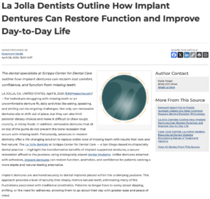San Diego Dental Team Offer One-Stop Shop for Implant Dentures